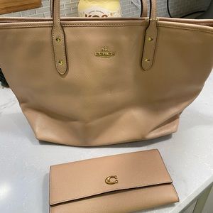 Nude Coach handbag